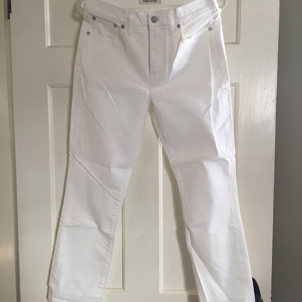 Madewell White Straight Crop Jeans NWOT